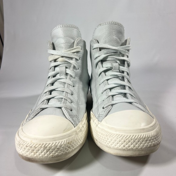 Converse Chuck Taylor All Star Hi Leather Ghosted Blue Grey Sneakers A07132C 9W - Picture 3 of 11